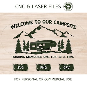 Campsite Sign - Fifth Wheel - SVG - Digital Download