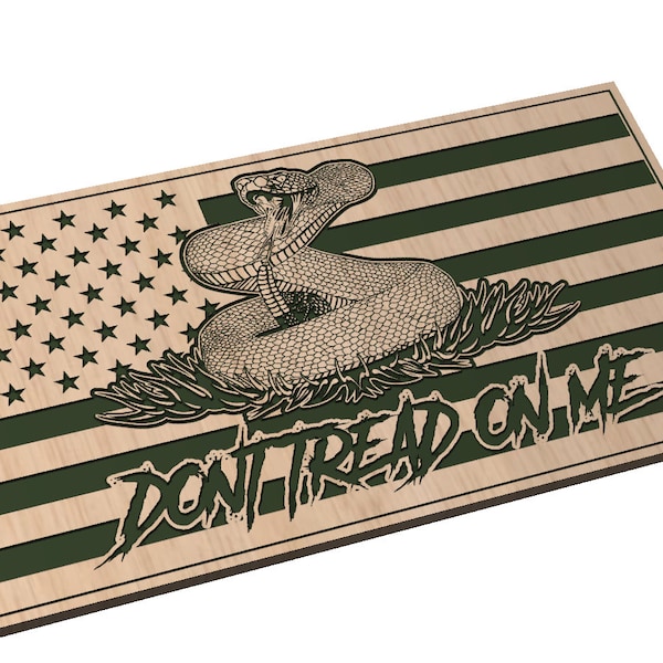 American Flag with Rattle Snake - Dont Tread On Me