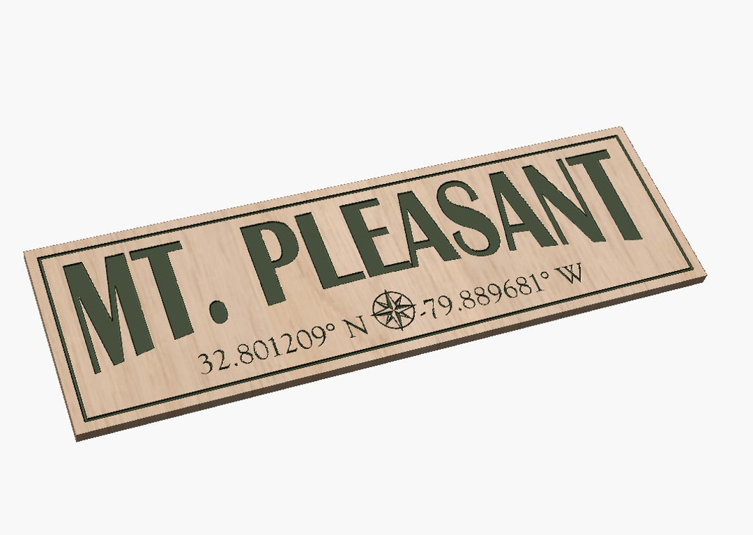 Mt. Pleasant SC With Coordinates SVG Etsy