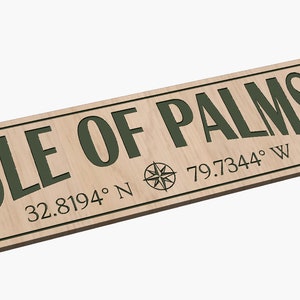 Isle of Palms, SC with Coordinates - SVG