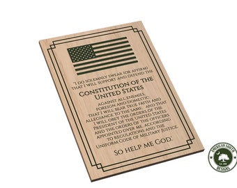 Oath of Enlistment with Flag - SVG - Digital Download