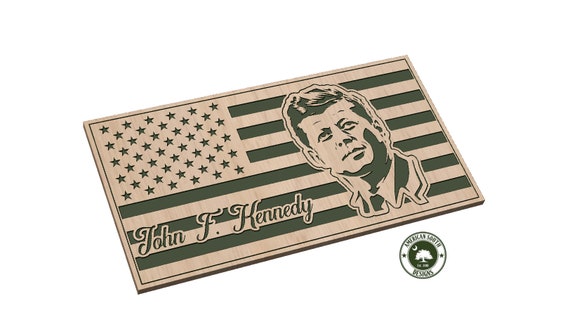 American Flag with JFK - SVG