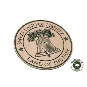 Sweet Land of Liberty Liberty Bell Round - SVG - Download digital