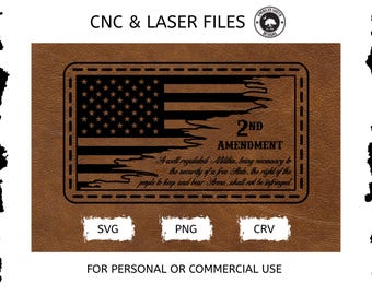 2nd Amendment Tattered Flag - Stitching - SVG - Digital Download