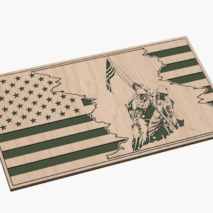 Tattered Flag Design 9  Iwo Jima - SVG - Digital Download