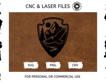 Arrow Shape Patch - Eagle - SVG -  CNC Laser File (Digital Download)