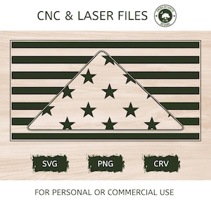 CNC Laser Datei - Digital Download - Gefaltete Flagge