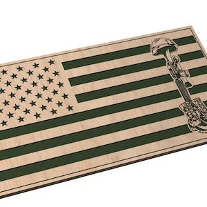 Bandiera americana con croce di battaglia - SVG - Download digitale