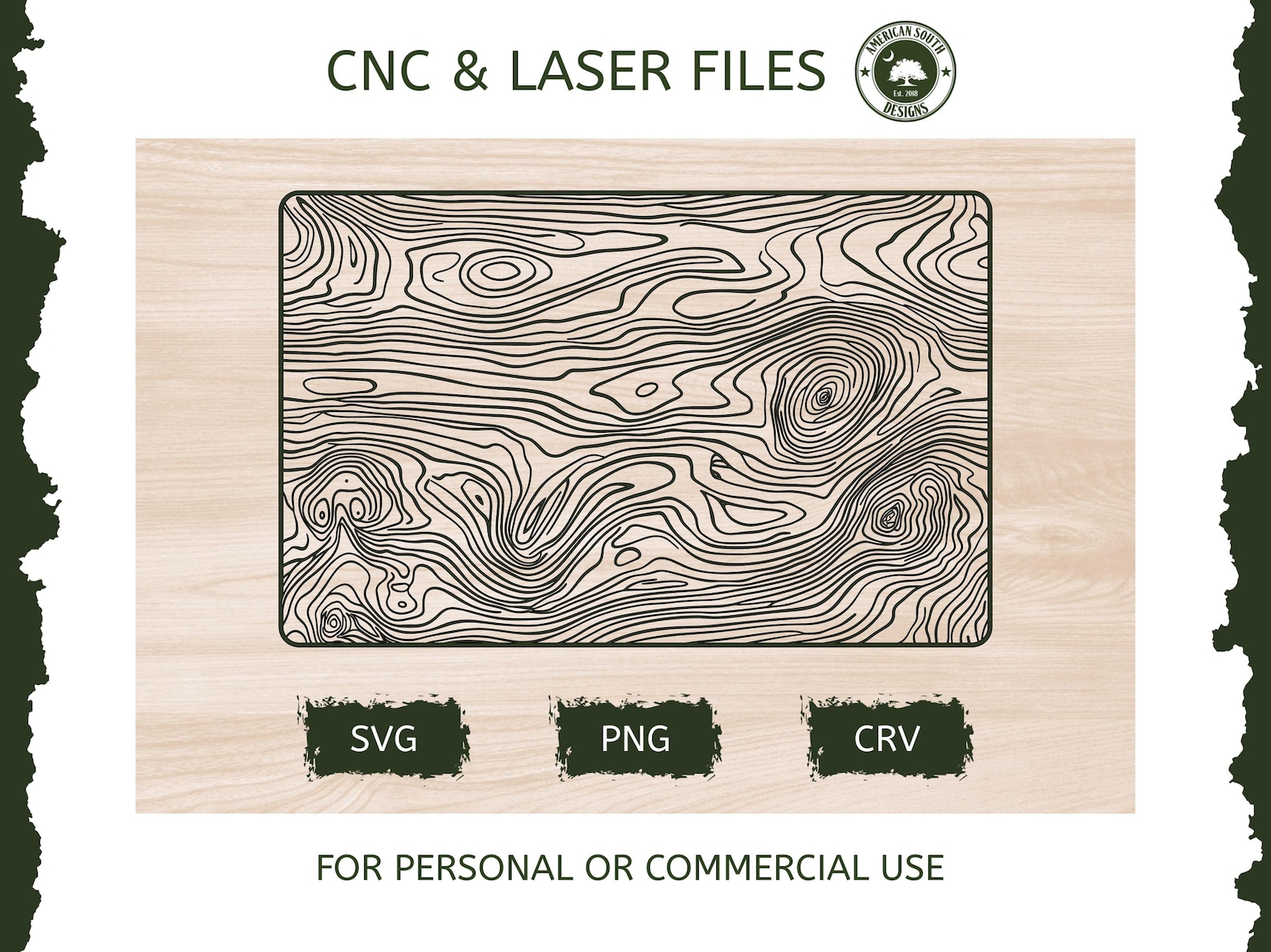 Wood Grain Overlay - Rectangle - SVG - CNC Laser File (digital Download ...