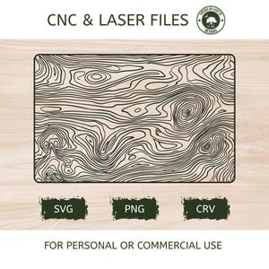 Wood Grain Overlay - Rectangle - CNC Laser File (Digital Download)