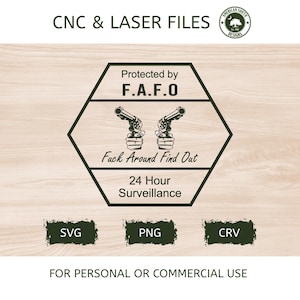 F.A.F.O. Security Sign - SVG -  CNC Laser File (Digital Download)