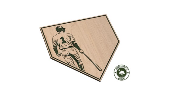 Home Plate - Baseball Player - SVG