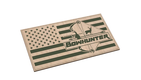 Bowhunter Flag with Deer - SVG