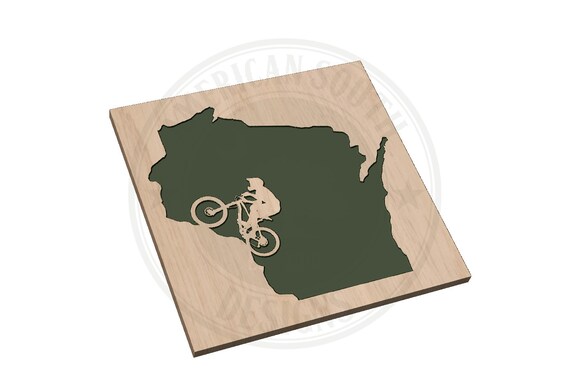 Wisconsin Mountain Biker - SVG