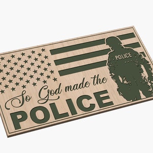 So God Made The Police Flag - SVG - Digital Download
