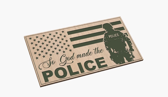 So God Made The Police Flag - SVG