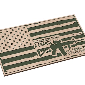 Bandiera americana in difficoltà Versione 3 Dai una possibilità alla pace - SVG - Download digitale