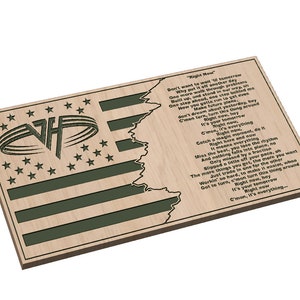 Van Halen Right Now Songtekst Vlag - SVG - digitale download
