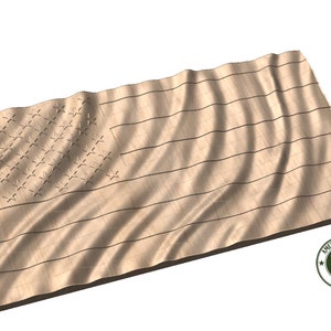 American South Designs - Wavy Model - Stars and Stripes - STL - Digital Download