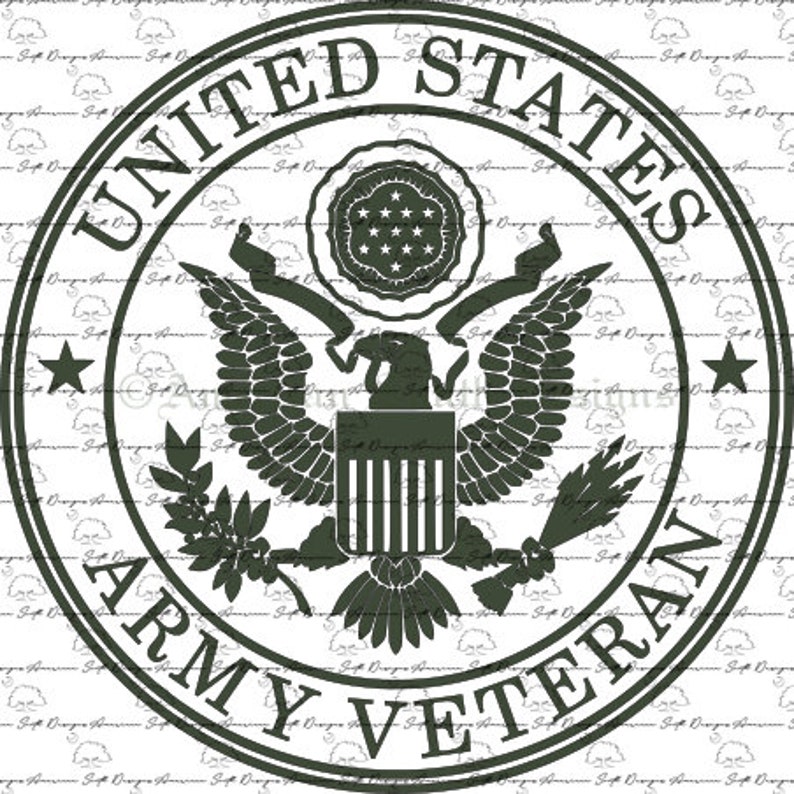 Download Army Veteran Seal Digital Files SvG AI PnG EpS DXF | Etsy