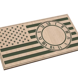 American Flag Clock Base - SVG - Digital Download