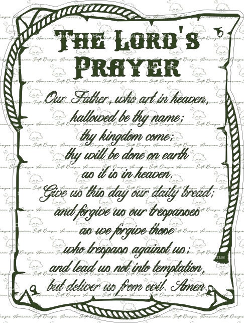 Prayer Script Scroll The Lord's Prayer Scroll - SVG - CNC Laser File (digital Download) - Etsy