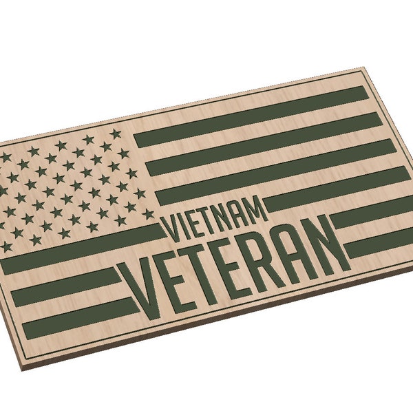 Vietnam Veteran Flag - SVG