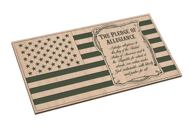 Download The Pledge of Allegiance Flag Digital Files SvG AI PnG | Etsy