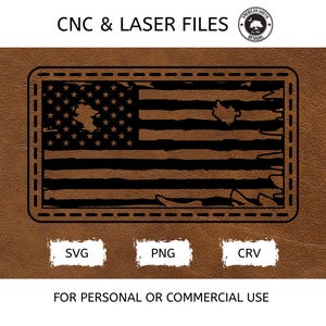 Parche de bandera desgastada - Costura - SVG - Archivo láser CNC (Descarga digital)