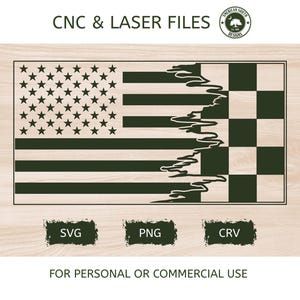 Drapeau en lambeaux avec drapeau à damier - SVG - fichier laser CNC (téléchargement numérique)