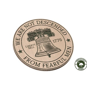 Não somos descendentes de homens medrosos Liberty Bell Round - SVG - Download digital