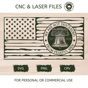 Distressed Overlay Flag  Liberty Bell - SVG -  CNC Laser File (Digital Download)