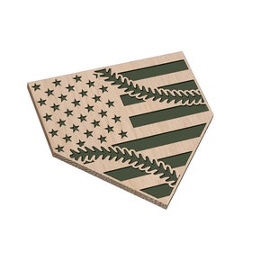 Placa de inicio con puntos de bandera estadounidense - SVG - Descarga digital