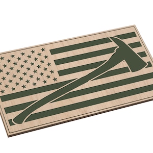Firefighter Axe Flag - SVG - Digital Download