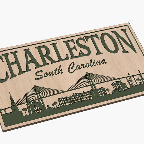 Charleston South Carolina Skyline - SVG