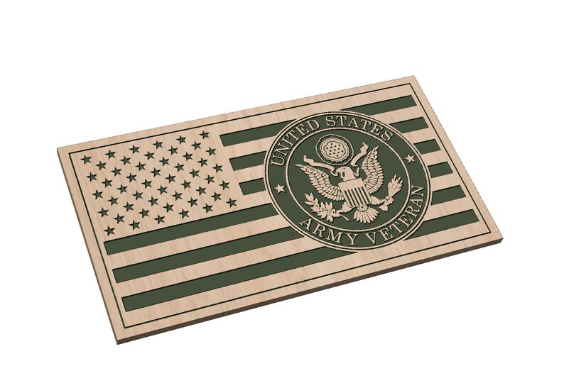 Download Army Veteran Flag Digital Files SvG AI PnG EpS DXF | Etsy