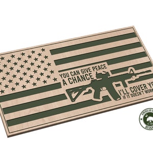 AR15 Give Peace a Chance Amerikanische Flagge - SVG - Digital Download