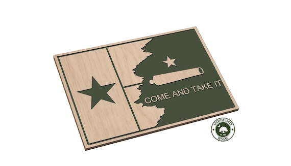Texas Tattered Flag 3  Come and Take It   Design - SVG
