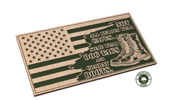 Tattered Flag 13 - Combat Boots and Dog Tags - SVG