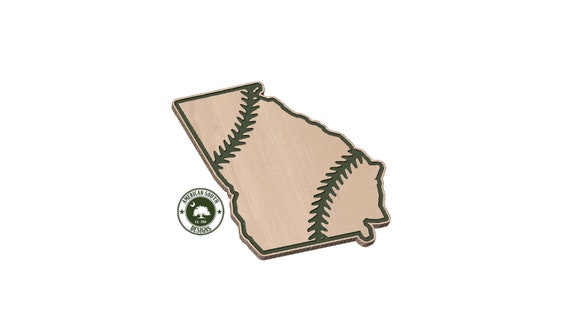 Georgia  Baseball Seams - SVG