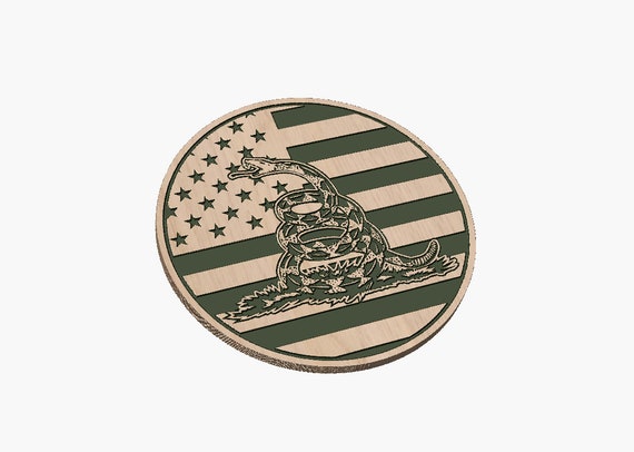 American Flag Round  Dont Tread on Me - SVG
