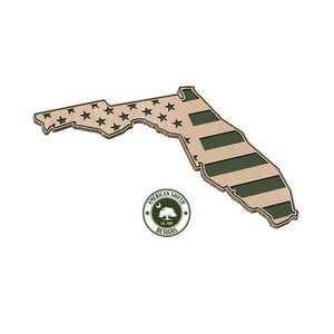 Florida geformte amerikanische Flagge - SVG - Digital Download