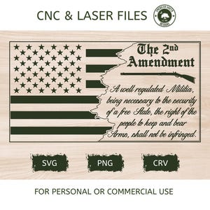 Tattered Flag 3 - The 2nd Amendment - CNC Laser File (Digital Download)