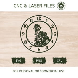 Reloj de bombero - SVG - Archivo láser CNC (Descarga digital)