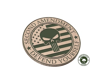 Second Amendment  Defend Yourself - SVG -  CNC Laser File (Digital Download)