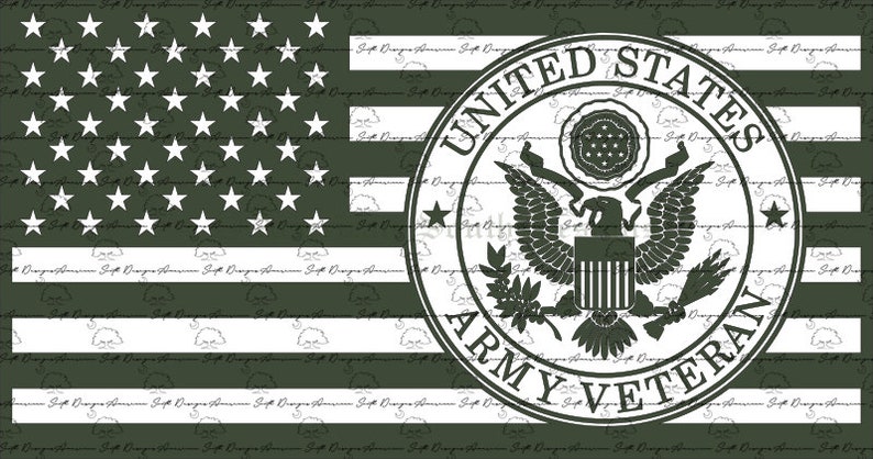 Download Army Veteran Flag Digital Files SvG AI PnG EpS DXF | Etsy