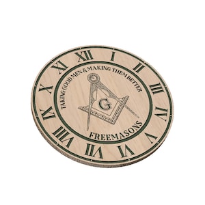 Freemason Clock with Roman Numerals - SVG