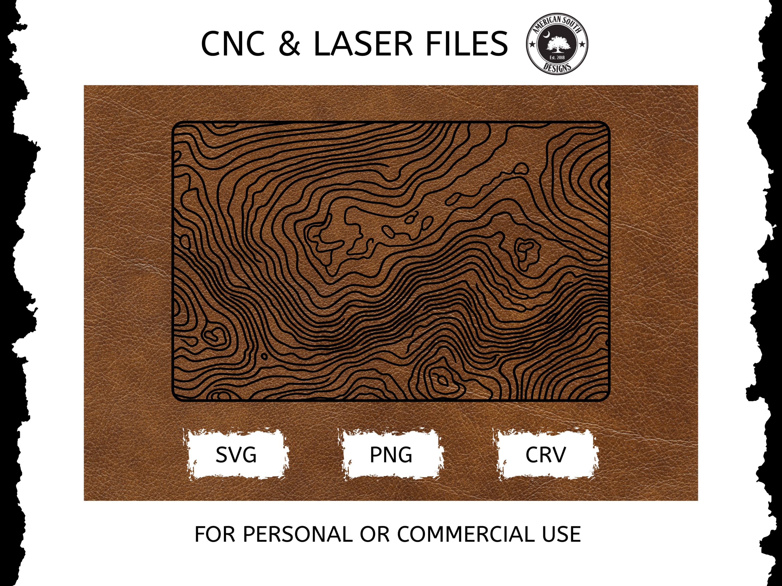 Topographic Overlay - Rectangle - SVG - Digital Download