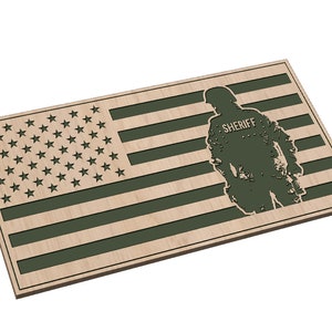 American Flag with Sheriff - SVG - Digital Download
