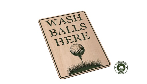 Wash Balls Here - Golf Sign - SVG